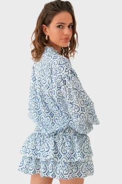 “Florence" blouse blue