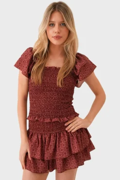 "Aruba" ruffle top