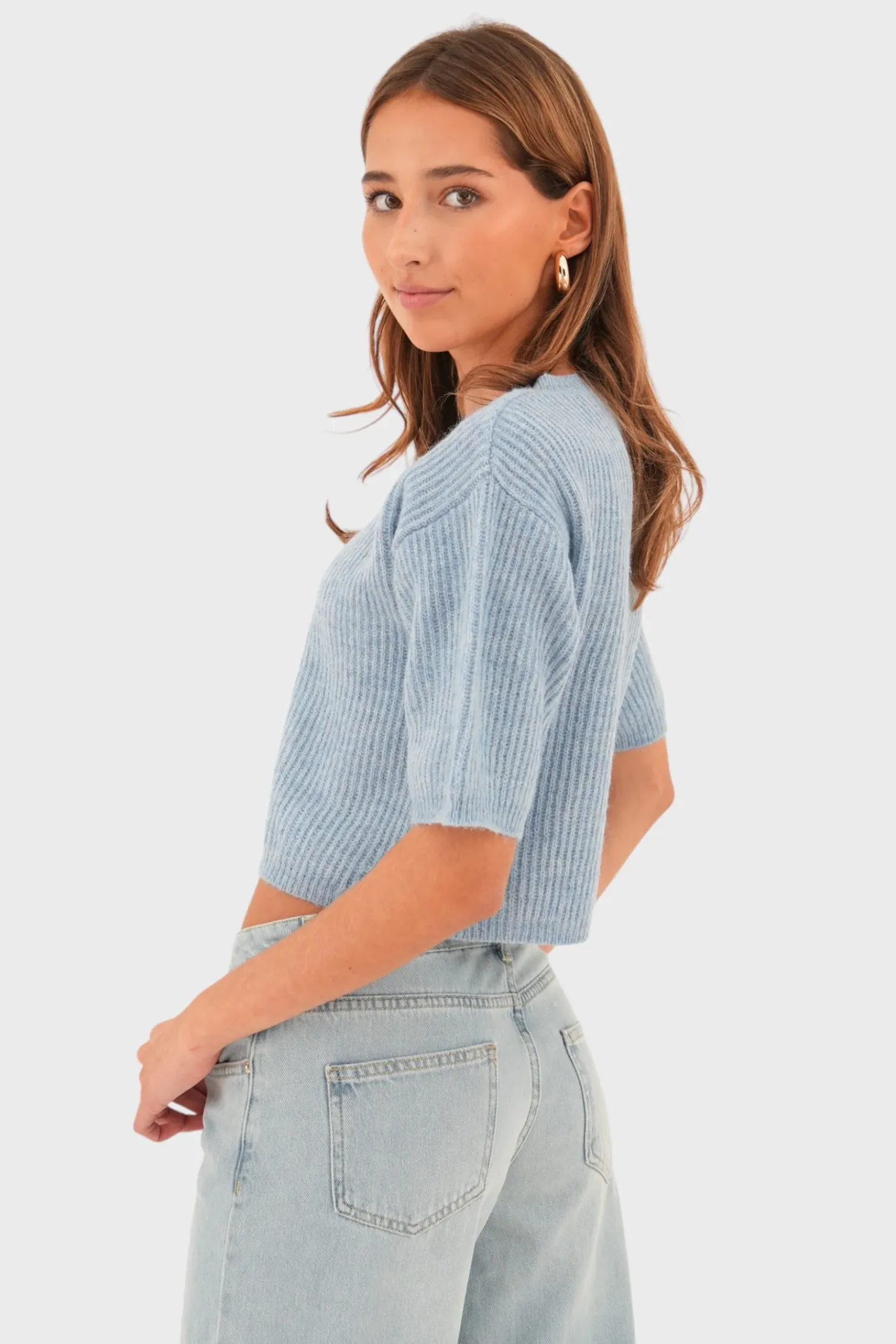 "Aspen" sweater light blue