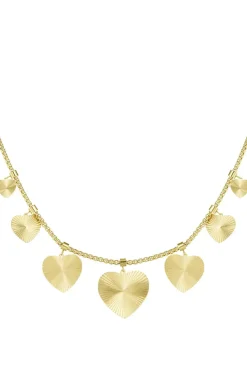 "Big hearts" necklace gold