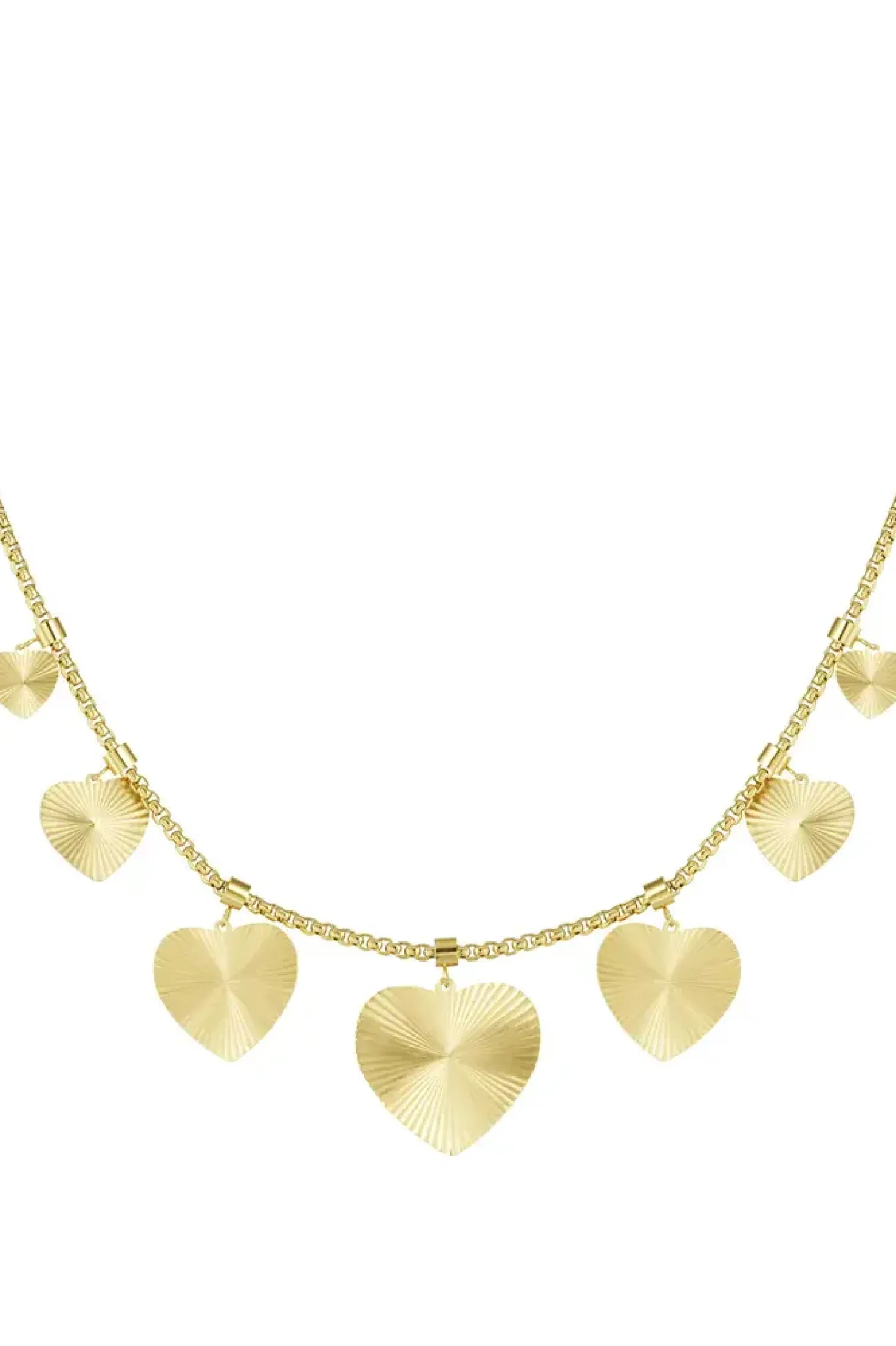 "Big hearts" necklace gold