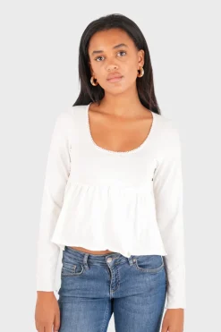 "Charlotte" top white