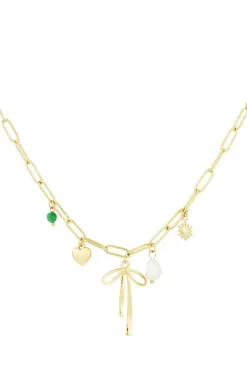 "Charms" necklace ribbon