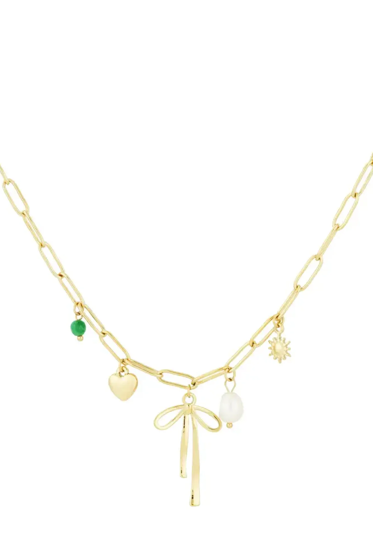 "Charms" necklace ribbon