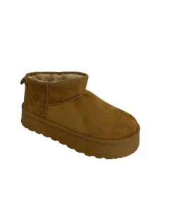"Comfy boots" camel platform