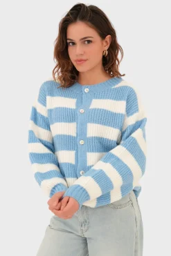 "Darling" vest striped blue