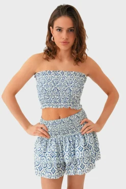 "Florence" tube top blue