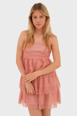 "Flowy" dress pink