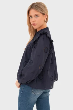 "Hope" blouse navy