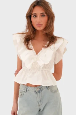 "June" blouse white