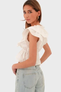 "June" blouse white