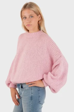 "Keep me warm" sweater baby pink