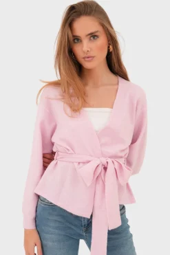 "Knitted" vest pink