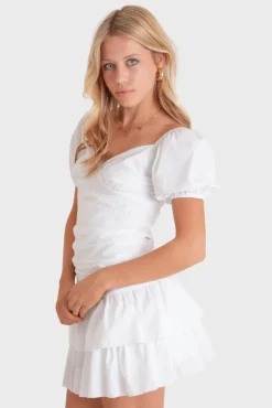 "Midnight" dress white