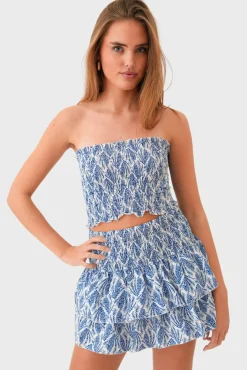 "Mykonos" tube top blue