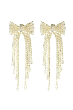 "Shiny bow" earrings gold