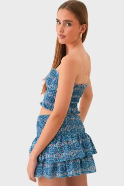 “Tulum” tube top blue